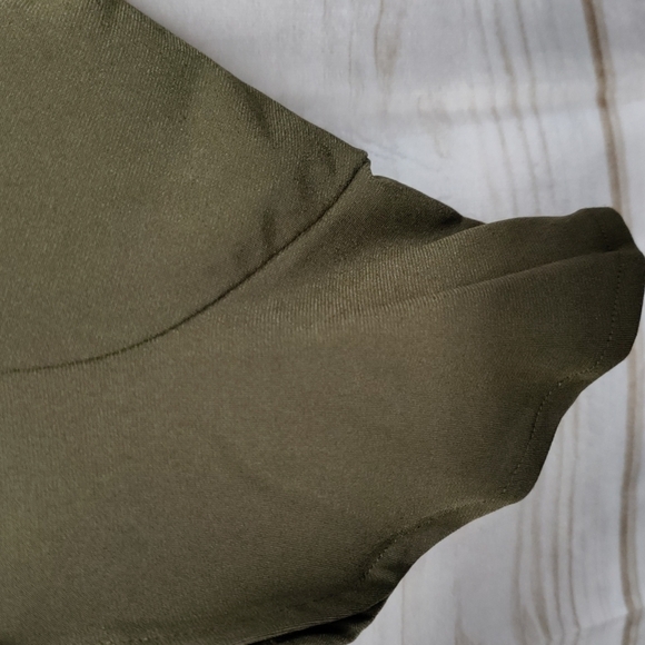 BANANA Republic Olive Green Polyester/Spandex Blouse Size XS - Picture 5 of 11